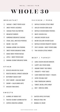 Whole 30 Challenge, Homemade Breakfast Sausage, 30 Diet, Whole 30 Meal Plan, Meal Options, Whole 30 Breakfast, Whole 30 Diet, Homemade Breakfast, Recipe 30