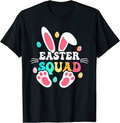 Easter Squad TEE is a great easter present for your friends or family, Grab your easter basket,put your easter bunny ears on,wear this easter matching clothes. shop Now and enjoy it happy Easter day 2023 Easter Gathering, Easter Presents, Easter Bunny Ears, Family Easter, Bunny Egg, Happy Easter Bunny, Easter Humor, Bunny Shirt, Happy Easter Day