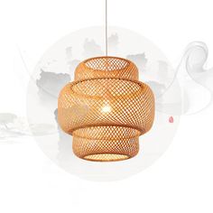 Bamboo Lantern Suspension Pendant Light - Simplicity at its Best! Lantern Restaurant, Wood Light Fixture, Bamboo Construction, Bamboo Art, Bamboo Weaving, Suspension Light