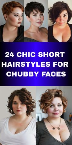 Choose from 24 short hairstyles for chubby faces that combine style, comfort, and a flattering look, perfect for any occasion. Curly Hairstyles For Double Chin Faces, Chin Length Hair For Oval Faces, Short Curly Haircuts For Women Over 50 Round Faces, Shirt Hair Chubby Face, Short Haircuts For Double Chin Women, Short Curly Hair Fat Face Girl, Short Hairstyles For Plus Size Faces, Short Haircuts For Chubby Women, Chin Length Haircuts For Round Faces