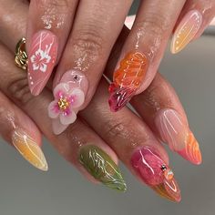 Tropical hibiscus freestyle 💦🌺 #gelxnails #hibiscusnails #apresgelx #3Dnails #gelnailsdesign #texturednails #glassnails #airbrushnails… | Instagram Floral 3d Nails, 3d Nail Art Summer, 3d Tropical Flower Nails, Summer 3d Flower Nails, Hibiscus Flower Nails 3d, 3d Nails Flowers, 3d Nail Designs Summer, 3d Gel Flower Nails, Tropical Nails Acrylic