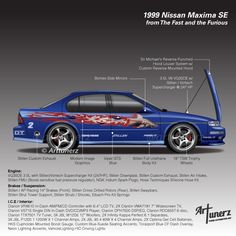 the nissan maximum se from the fast and the fabulous movie is shown in this info sheet