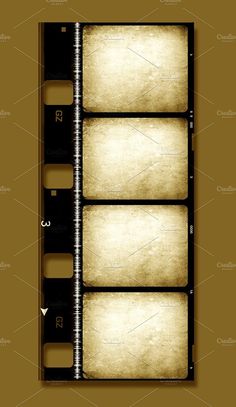 an old film strip on a brown background stock photo, a picture of an old film strip