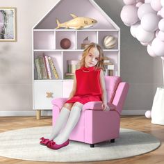 Transform your child's playroom with the Qaba kid's sofa. This 2-in-1 kids armchair lies down into a comfy sofa bed with a 125-degree recline—suitable for lounging or napping. Enjoy ease of cleaning with its sleek PU surface. This toddler sofa chair has a plush, padded seat fit for kids aged 3-9. Toddler Sofa Chair, Baby Sofa Chair, Comfy Sofa Bed, Toddler Sofa, Kids Recliners, Kids Recliner Chair, Baby Sofa, Chair With Armrest, Kids Playroom Furniture