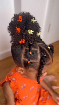 Baby Girl Hairstyles Curly, Daughter Hairstyles, Kids Curly Hairstyles, Toddler Hairstyles Girl, Natural Hairstyles For Kids, Girls Natural Hairstyles