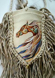 Native Horse, Buckskin Horse, Paint Horse, Medicine Bag, Native American Beadwork, Nativity Crafts