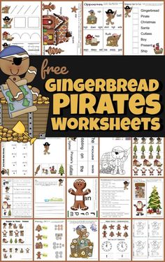 the gingerbread pirates worksheets are great for children to practice their reading skills