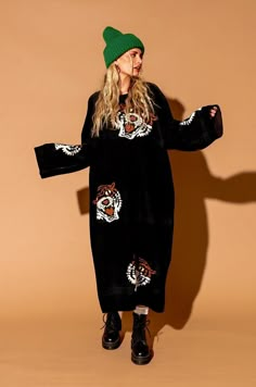 LALA ORIGINAL: Literally Limitless Oversized Knit Dress in Tigress *RESTOCKED* Oversized Knit Dress, Big Tiger, Satin Playsuit, Dressed In Lala, Ootd Instagram, Inexpensive Clothes, Mesh Maxi Dress, Blazer Set, Sweater Collection