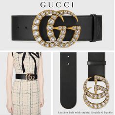 100% Authentic, 100% Brand New, Ordered Directly From The Gucci Website. I've Had This Belt Sitting In My Closet For 2 Years And Never Wore It Once. Complete With Tags, Dustbag, And Box. Heavy, High Quality, Durable Belt. Meant To Be Worn On The Natural Waistline. Width: 2 1/8" Size: 65 Prong To Center Hole: 25.5" Prong To First Hole: 24.5" Prong To Last Hole: 26.5" Wide Leather Belt, Gucci Accessories, Gucci Black, Gucci Belt, Black Hardware, Designer Heels, Flowy Dress, Leather Belt, Backpack Bags