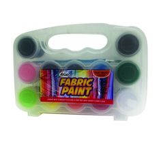 a plastic case filled with lots of different colored paints