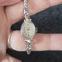 Vintage Croton Incabloc Champion Ladies' Watch, Silver Tone. Runs Well In Good Condition. Vintage 40's Or 50's Gold Filled. Beautiful Flower In Imprinted On Band Around The Watch The Watch, Accessories Vintage, Ladies Watch, Beautiful Flower, Vintage Accessories, Silver Watch, Fashion Fashion, Accessories Watches, Womens Watches