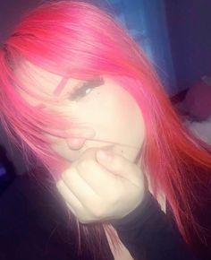 Pink Hair Baddie, Bright Pink Hair, Pink And Black Hair, Hot Pink Hair, Hair Inspiration Long, Bright Red Hair, Dyed Hair Inspiration, Hair Dye Colors, Hair Inspo Color