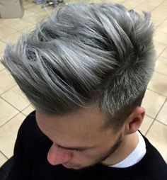 Grey Hair Highlights Hair Color For Men, Ash Gray Hair Color, Ash Grey Hair, Grey Hair Dye, Ash Blonde Hair Colour