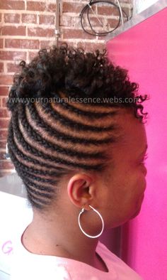 nice!!! Natural Hair Mohawk Styles Cornrows, Twist Mohawk Hairstyles Natural Hair, Natural Crown Braid Hairstyles, Flat Twist Hairstyles For Short Hair, Natural Hair Goddess Braid Crown, Cute Short Natural Hairstyles, Natural Hair Short Cuts, Healthy Natural Hair, Beautiful Dreadlocks