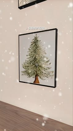 a christmas tree is hanging on the wall