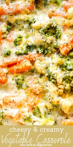 cheese and creamy vegetable casserole with broccoli