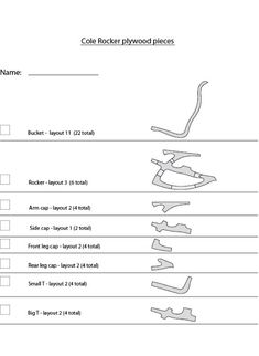 a printable worksheet with instructions for how to use the rock - n - plywood pieces