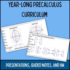 the year - long precalculaus curicum is shown in two separate sections