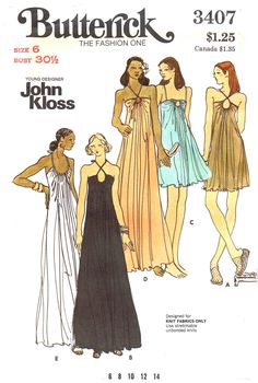 an image of women's dress sewing pattern