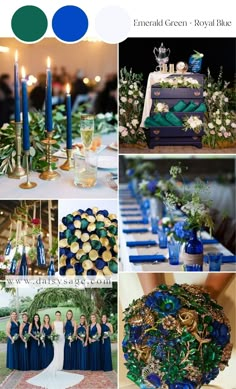 blue and green wedding color scheme