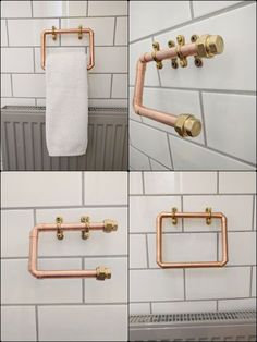 four different pictures of bathroom accessories in various styles and sizes, including toilet paper holder