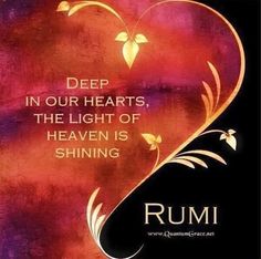 a heart with the words rumi on it and an image of flowers in the shape of a heart