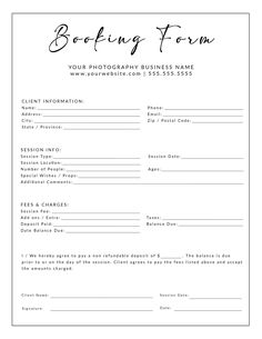 a wedding photography order form is shown in black and white, with the wording below it