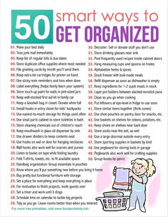 50 Ways to Get Organized - Flanders Family Home Life Organization Categories Home, Ways To Organize Your Life, Life Organization Hacks, Home Organization Categories, How To Be Organized At Home, House Organization Ideas Organized Home, How To Organize Bedroom, How To Get Organized, How To Be Organized