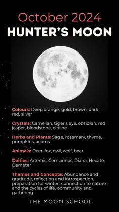 Full Hunter’s Moon Oct 2024: Here’s Everything You Need to Know Hunter Moon, Hunters Moon Meaning, Hunters Moon Ritual, Hunters Moon, Types Of Full Moons 2024, Hunters Full Moon