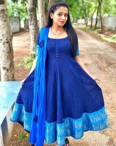 Navya Swamy, Designer Anarkali Dresses, Frock Fashion, Long Frock, Dress Neck, Kurta Neck Design