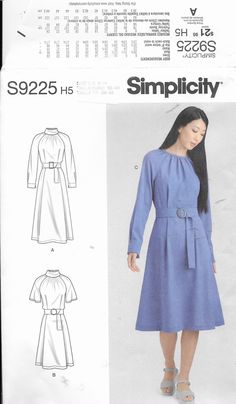 a woman's dress and coat sewing pattern, with the sleeves rolled up in half