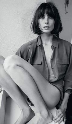 Daria W. Daria Werbowy, Second Day Hairstyles, Love Hair, Great Hair, Bob Hairstyles, New Hair