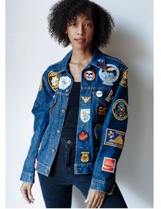 This is a vintage, dark wash LEVIS jacket we have called "PIT BOSS". Size 44 Chest: 22" across lying flat buttoned up Length: 24" Shoulder to shoulder" 19" Sleeves: 24" Patches Vintage, Lee Denim Jacket, Jean Jacket Patches, Hipster Jeans, Demin Jacket, Punk Dress, Levis Jacket, Lee Denim, Jacket Denim