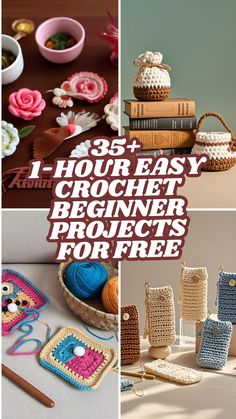 Short on time? These 1-hour easy crochet beginner projects are perfect for you. Make beautiful crafts quickly with free, beginner-friendly patterns. Starting To Crochet, Crochet Ideas Practical, Crochet Year Projects, Crochet Items That Sell Well Free Patterns, Learning How To Crochet For Beginners, Easy Crocheting For Beginners, How To Start Crocheting Step By Step, New Year Crochet Ideas, Crochet Gifts Patterns Free