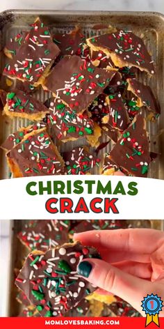 Christmas Recipes Dessert, Toffee Cookie Recipe, Christmas Candy Easy, Easy Christmas Candy Recipes, Christmas Cookie Recipes Holiday, Cracker Toffee, Christmas Sprinkles