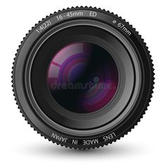 a camera lens on a white background royalty illustration