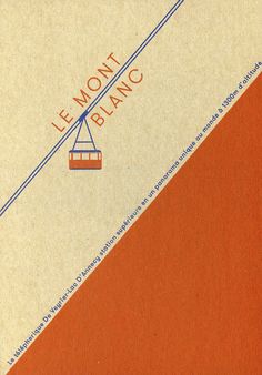 an orange and white book with the title le mont blancc on it's cover