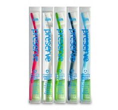 preserve- My new favorite brand for toothbrushes and razors. Made from 100% recycled plastics {like yogurt cups} Made in the USA, BPA free, Cruelty free and AFFORDABLE!! Toothbrush Travel Case, Tooth Enamel, Manual Toothbrush, Yogurt Cups, Soft Toothbrush, Emergency Kit, Oral Hygiene, Dental Care