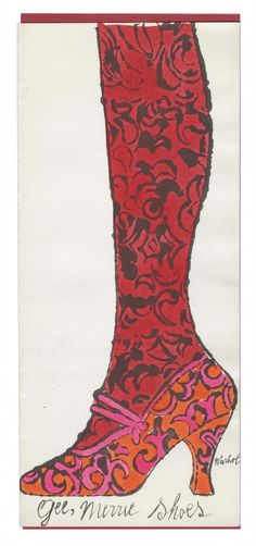 an image of a woman's high heeled shoe on a white background with red and black designs