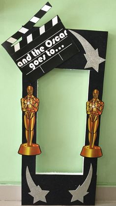 an oscars themed photo frame is shown