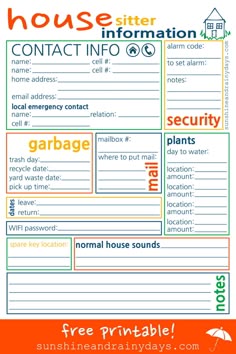 a printable house cleaning checklist with an orange background