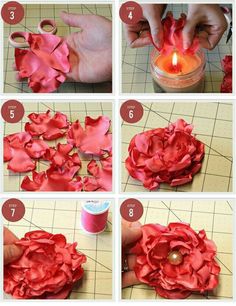 step by step instructions on how to make paper flowers