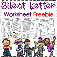 the silent letter worksheet is filled with pictures