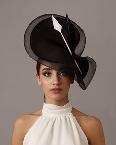 Black Woman Ascot Races Hat Kentucky Derby Hat With Veil - Etsy Royal Ascot Evening Fascinator With Structured Crown, Black Structured Crown Headpiece For Party, Black Structured Crown Headpiece For Weddings, Structured Crown Black Headpiece For Wedding, Black Cloche Fascinator For Races, Black High Crown Fascinator For Kentucky Derby, Black Hat-style Headpieces For Wedding, Formal Black Brimmed Costume Hats And Headpieces, Elegant Black Fascinator For Party