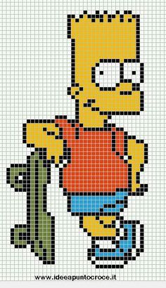 the simpsons cross stitch pattern is shown