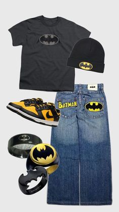 2yk Outfits, Outfit Ideas Shirt, Shirt Outfit Ideas, Shirt Design Ideas, Street Style Outfits Casual, Batman Outfits, Silly Clothes