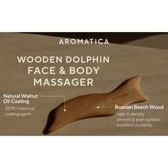 AROMATICA Dolphin Face & Body Massager is a wooden massage tool designed to rejuvenate both the face and body. It aids in detoxifying, stimulating lymph circulation, and relieving tense muscles, resulting in improved skin elasticity. Extreme Weather Events, Body Massager, Natural Walnut, Massage Tools, Muscle Tension, Body Massage, Blood Circulation, Skin Elasticity