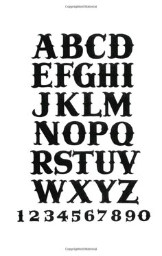 the alphabet is made up of letters and numbers in black ink, which are on white paper