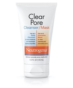 Clear Pore Cleanser/Mask | Neutrogena® Best Drugstore Moisturizer, Drugstore Moisturizer, Lip Gloss Homemade, Pore Mask, Acne Face Mask, Acne Face, Pore Cleanser, Face Scrub Homemade