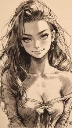 Beauty Art Drawings, 캐릭터 드로잉, Coloring Book Art, Sketch Art, Digital Art Girl, Face Drawing, Figure Drawing